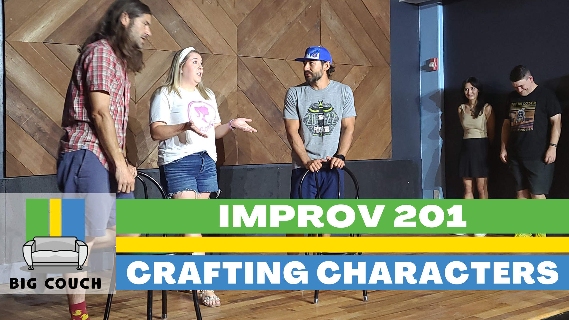 People learning improv comedy in New Orleans
